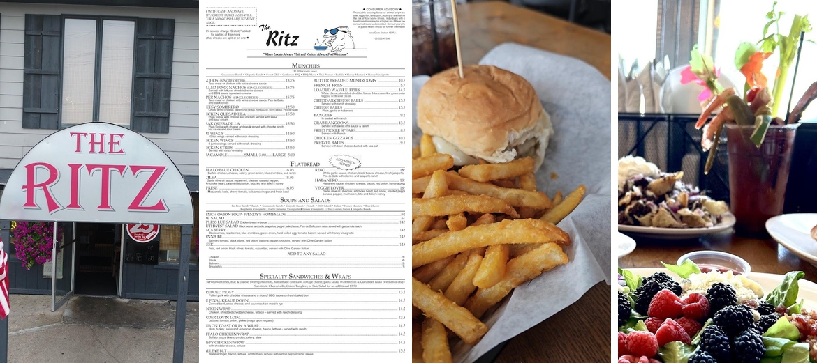 The Ritz Menu