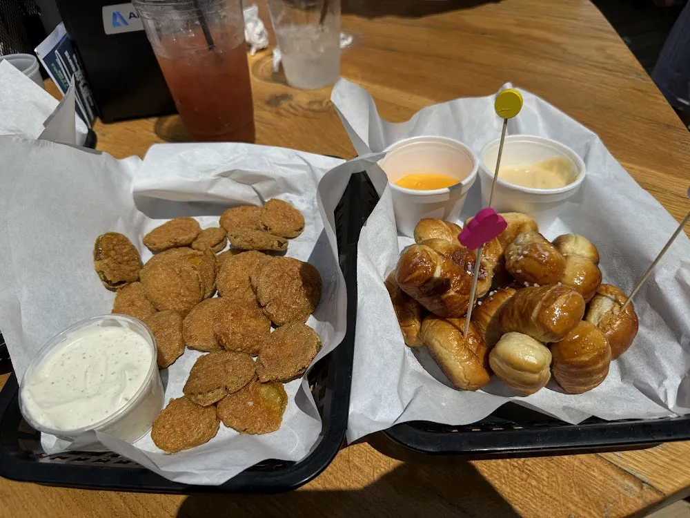 Fried Pickles and Pretzel Bites